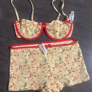 Dippin' Daisy's Yellow and Red Floral Bikini